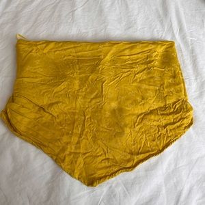 Zara mustard yellow cropped triangle top